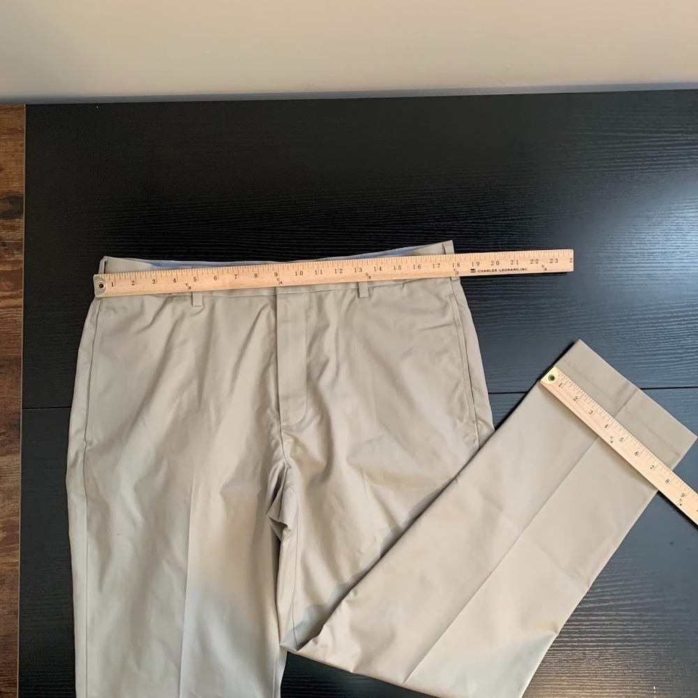 Brooks Brothers Pants 36x30 Khaki Lightweight Advantage Chino Clark 100% Cotton - Picture 13 of 14